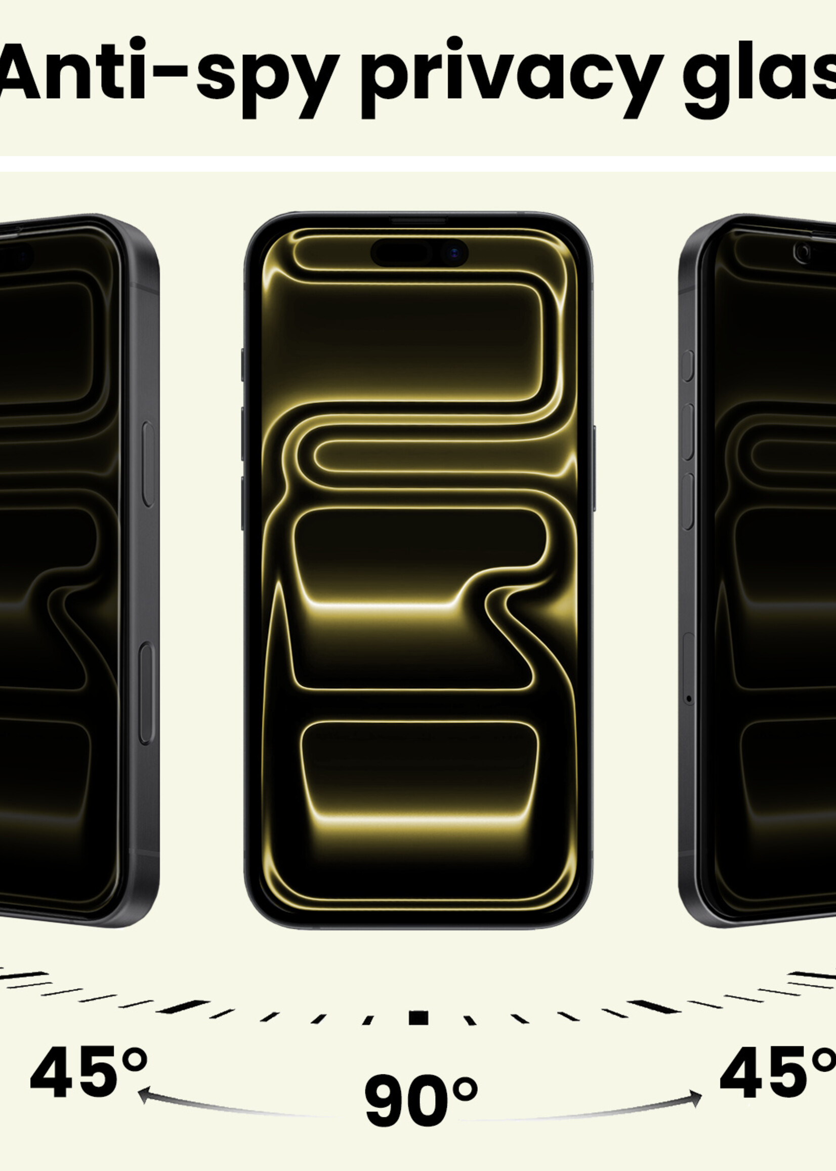 LUQ LUQ iPhone 17 Pro Max Screenprotector Glas Privacy