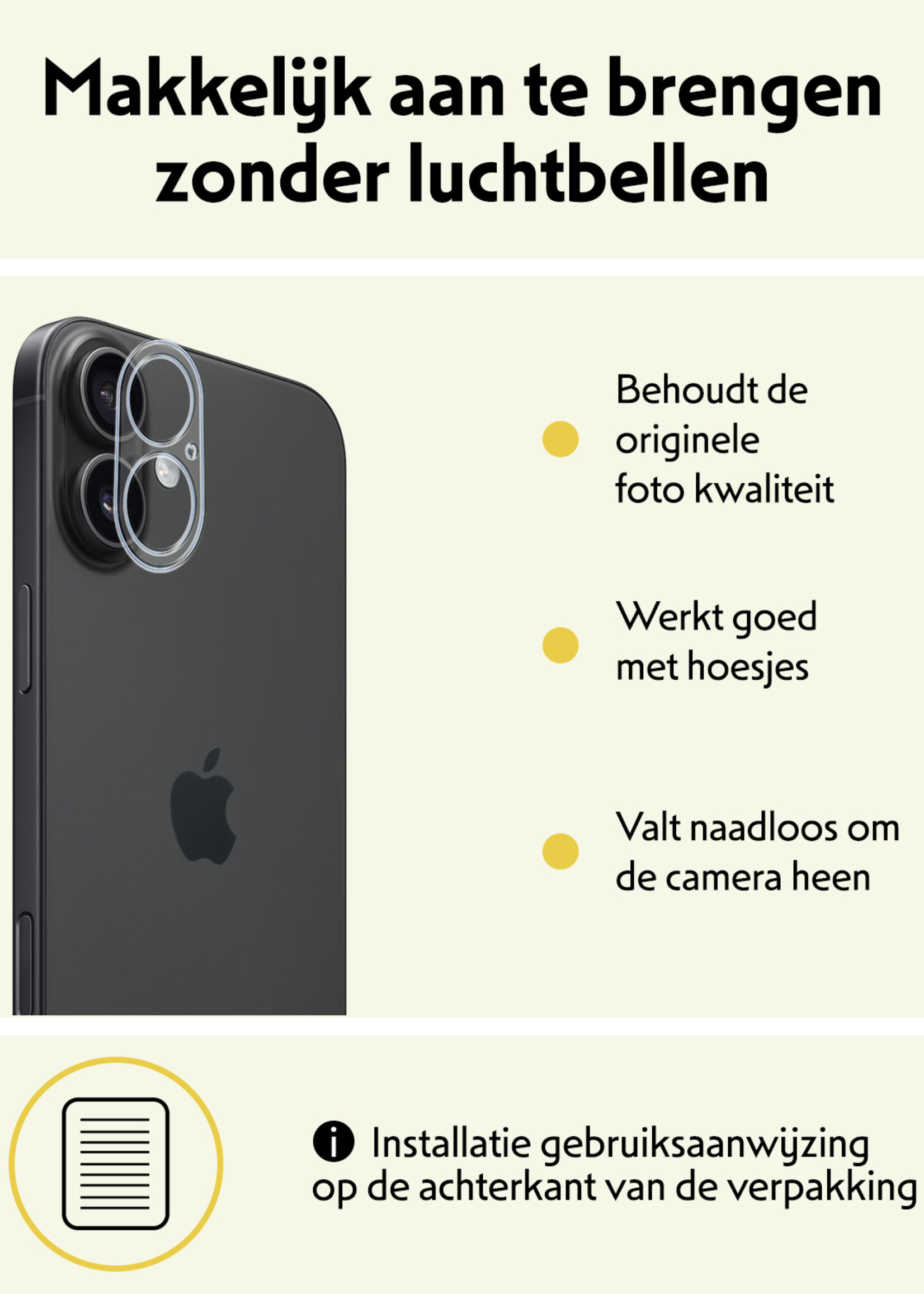 LUQ LUQ iPhone 17 Camera Screenprotector - 2 PACK