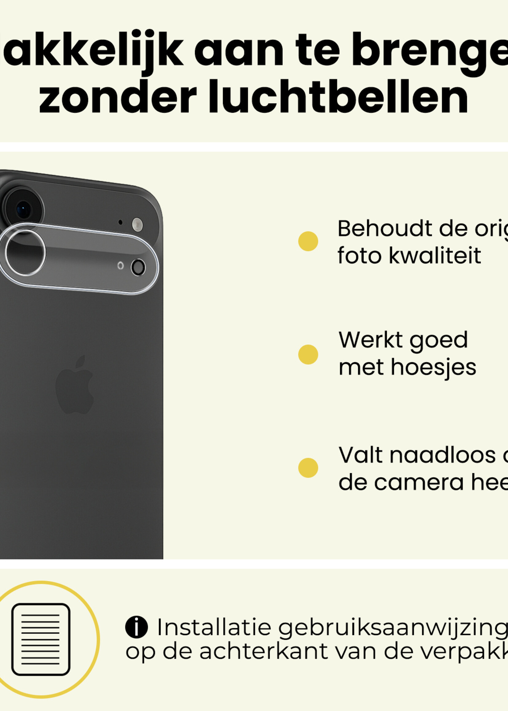 LUQ LUQ iPhone Air Camera Screenprotector - 2 PACK