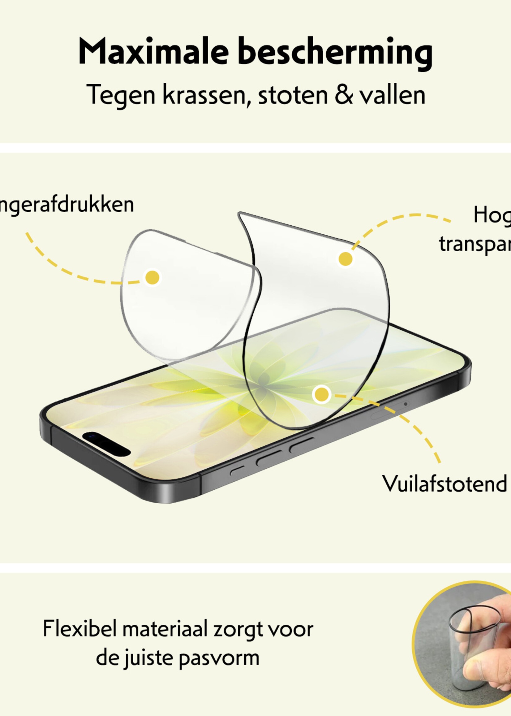 LUQ LUQ iPhone 17 Hybrid Screenprotector - 2 PACK