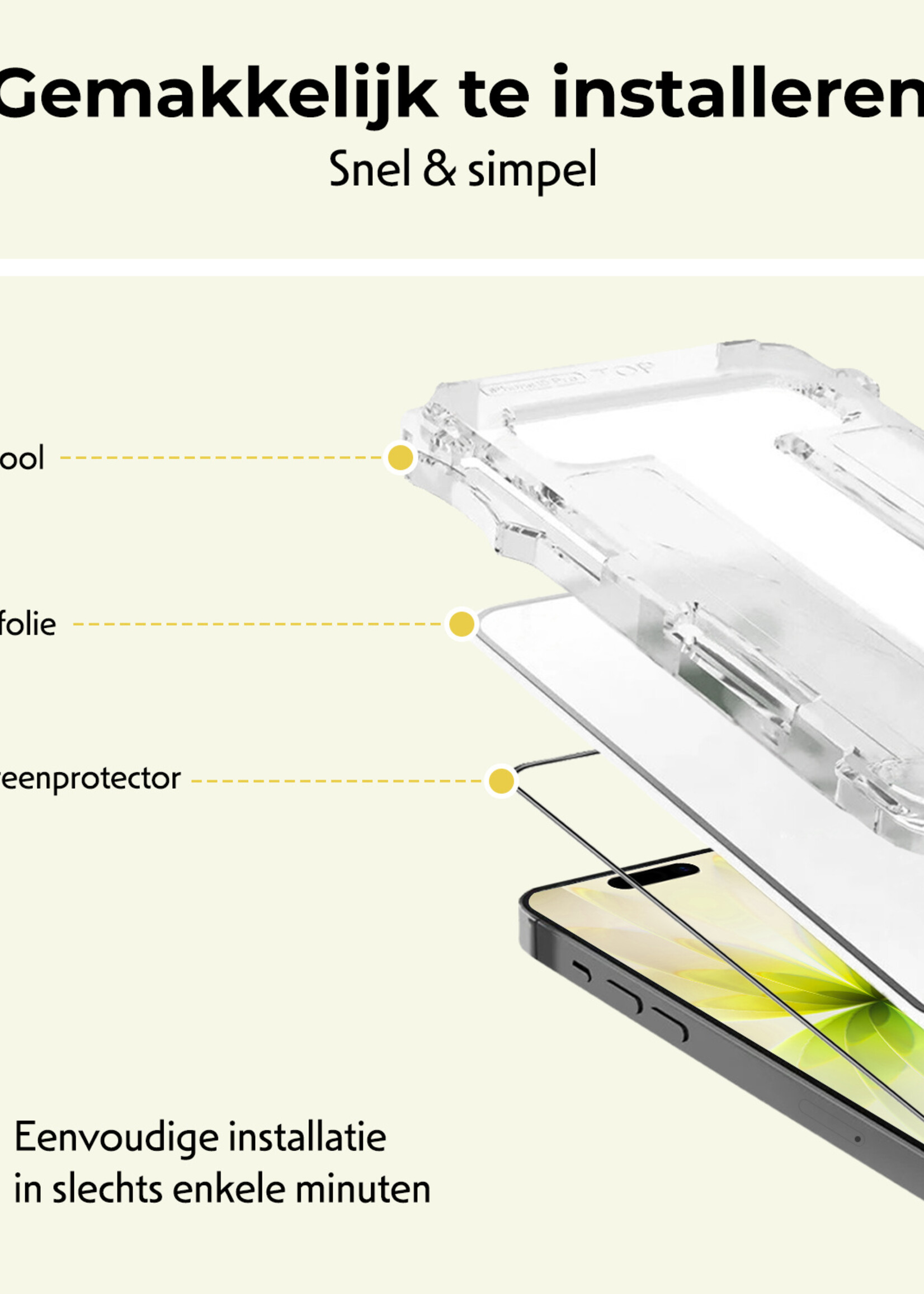 LUQ LUQ iPhone 17 Hybrid Screenprotector - 3 PACK