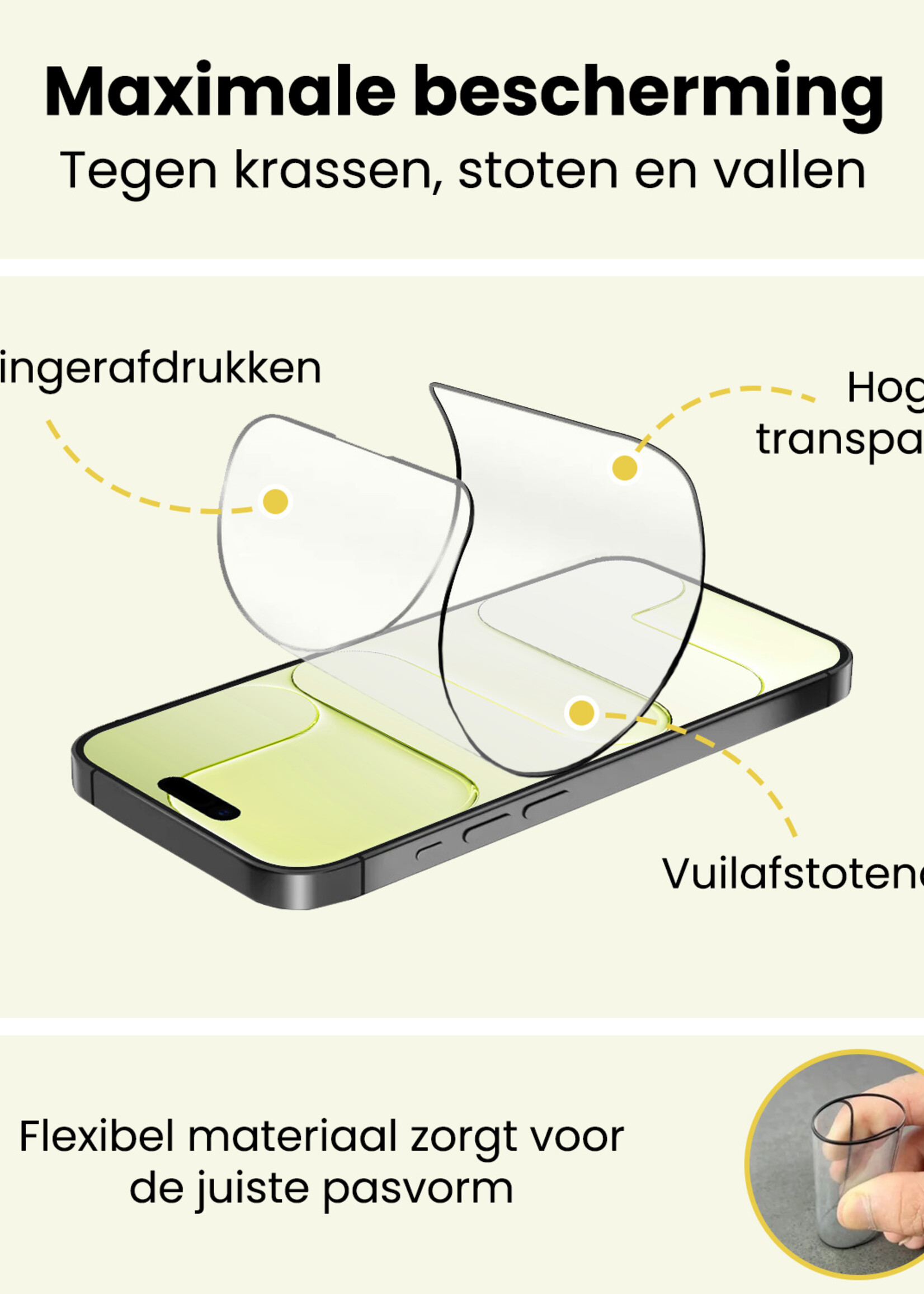 LUQ LUQ iPhone Air Hybrid Screenprotector - 2 PACK