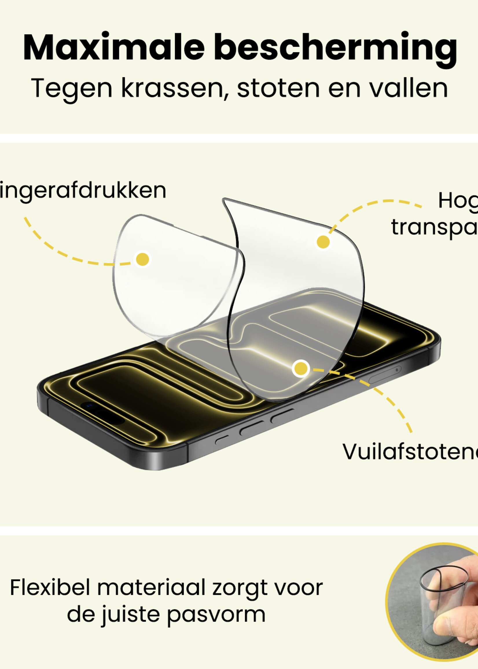 LUQ LUQ iPhone 17 Pro Hybrid Screenprotector