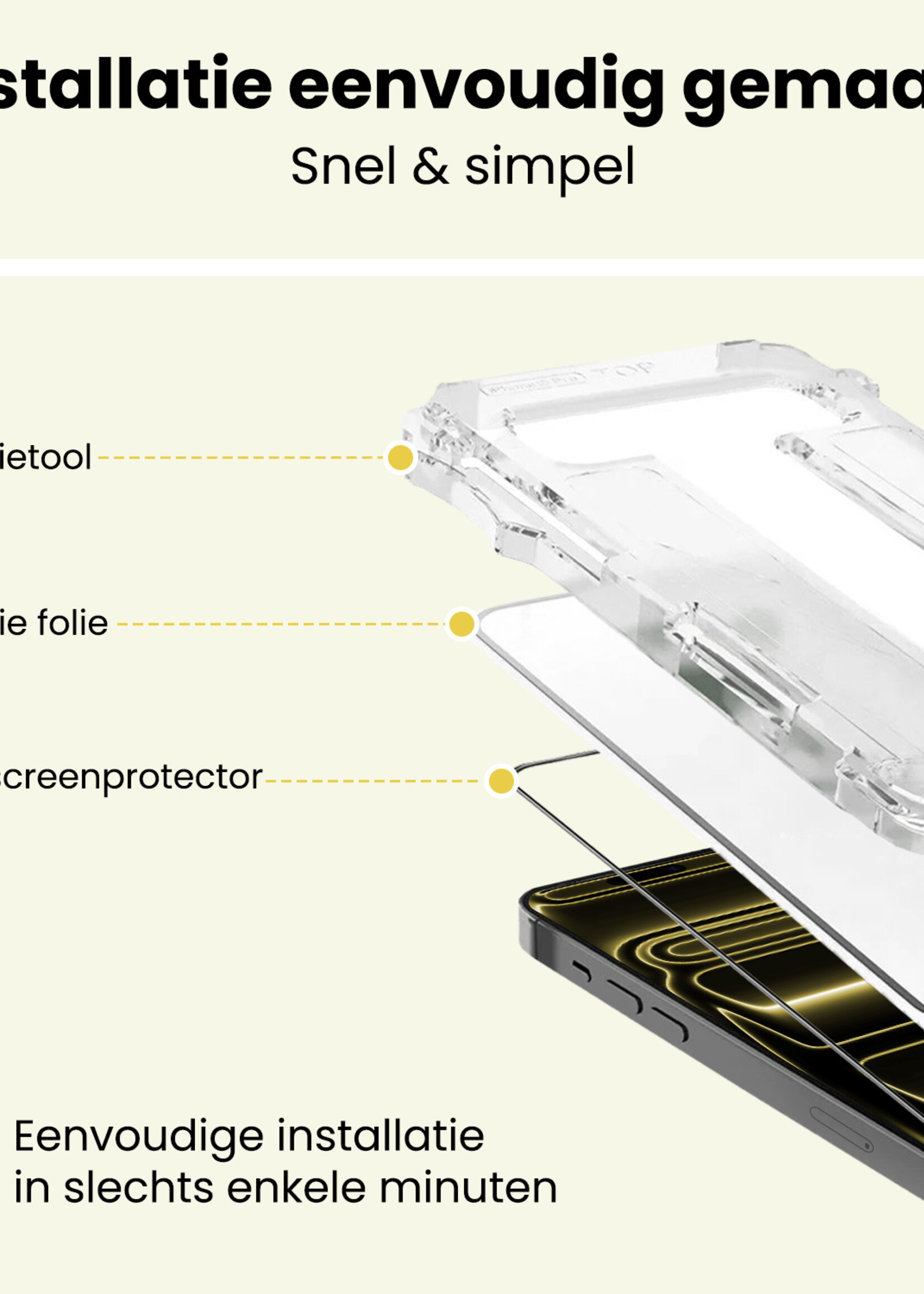 LUQ LUQ iPhone 17 Pro Max Hybrid Screenprotector