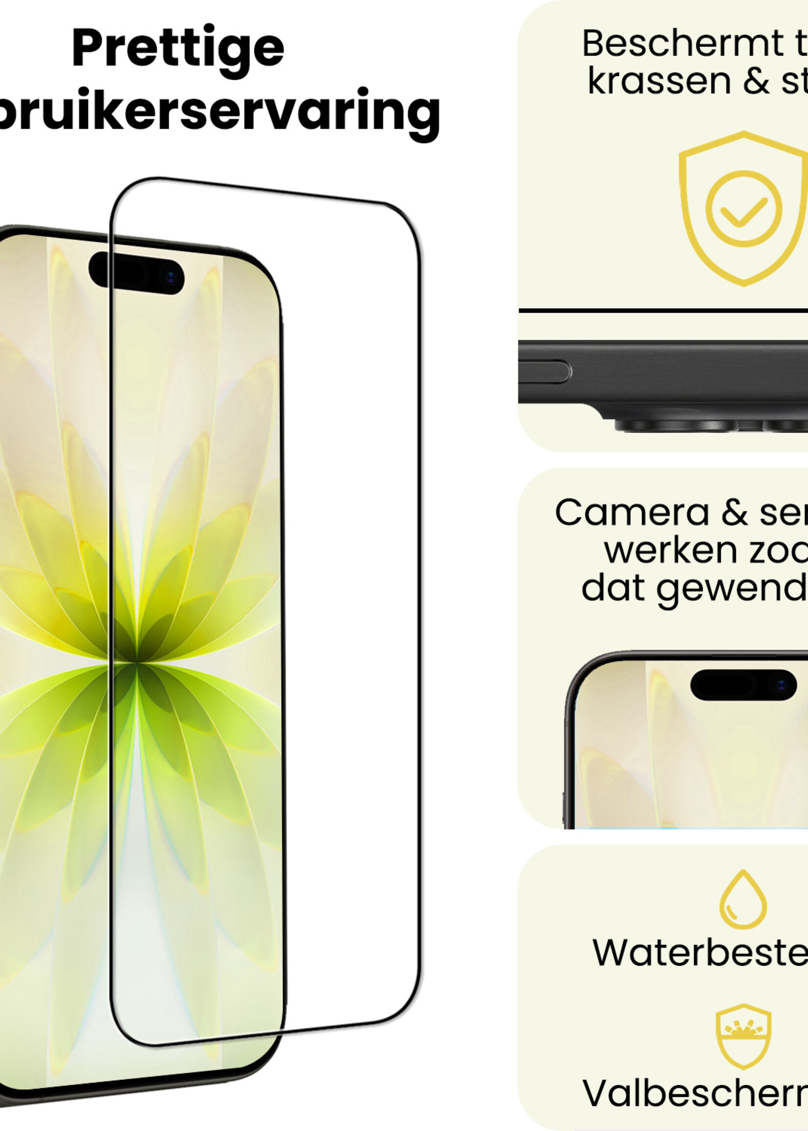 LUQ LUQ iPhone 17 Screenprotector Met Installatieframe - 2 PACK