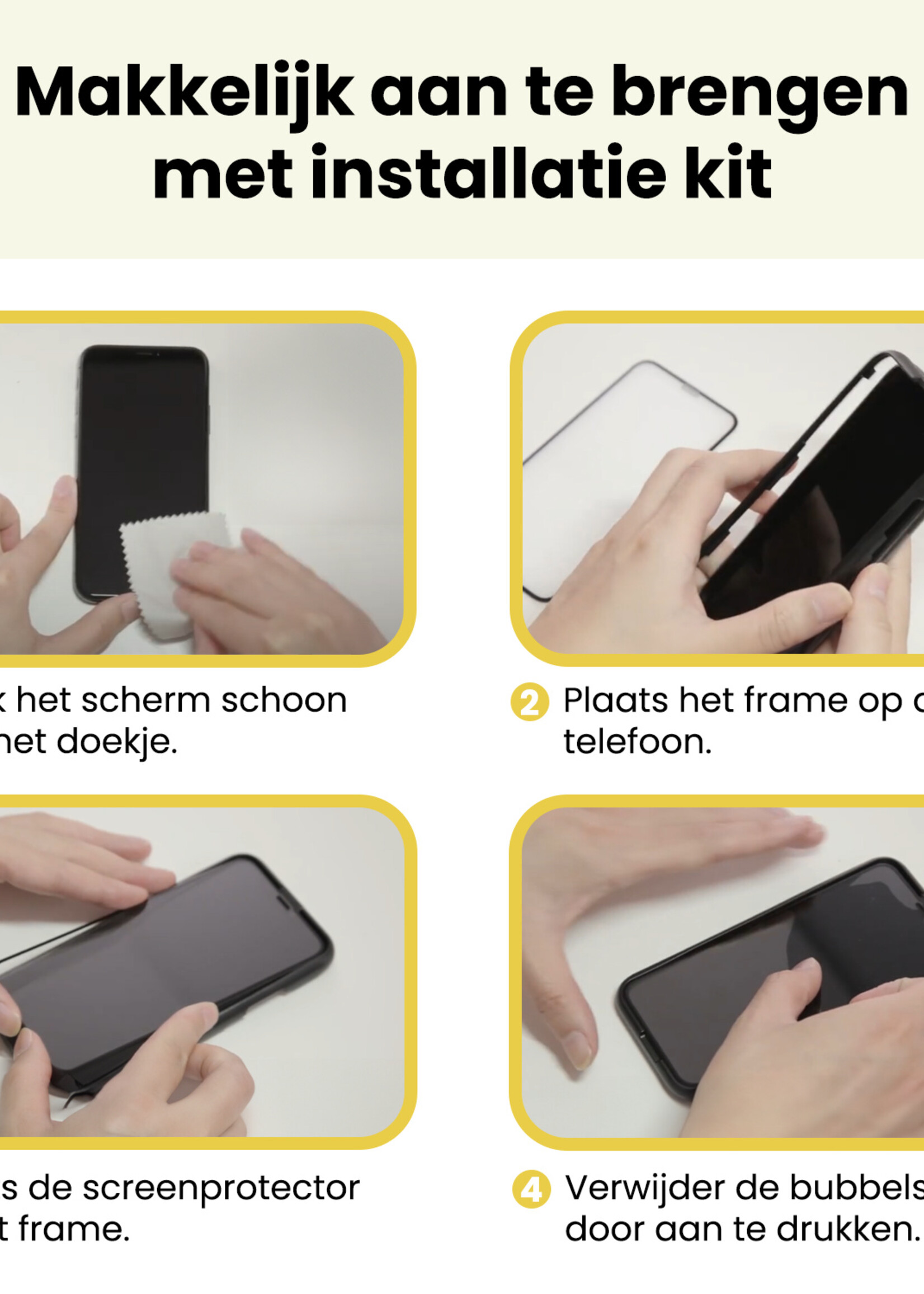 LUQ LUQ iPhone Air Screenprotector Met Installatieframe