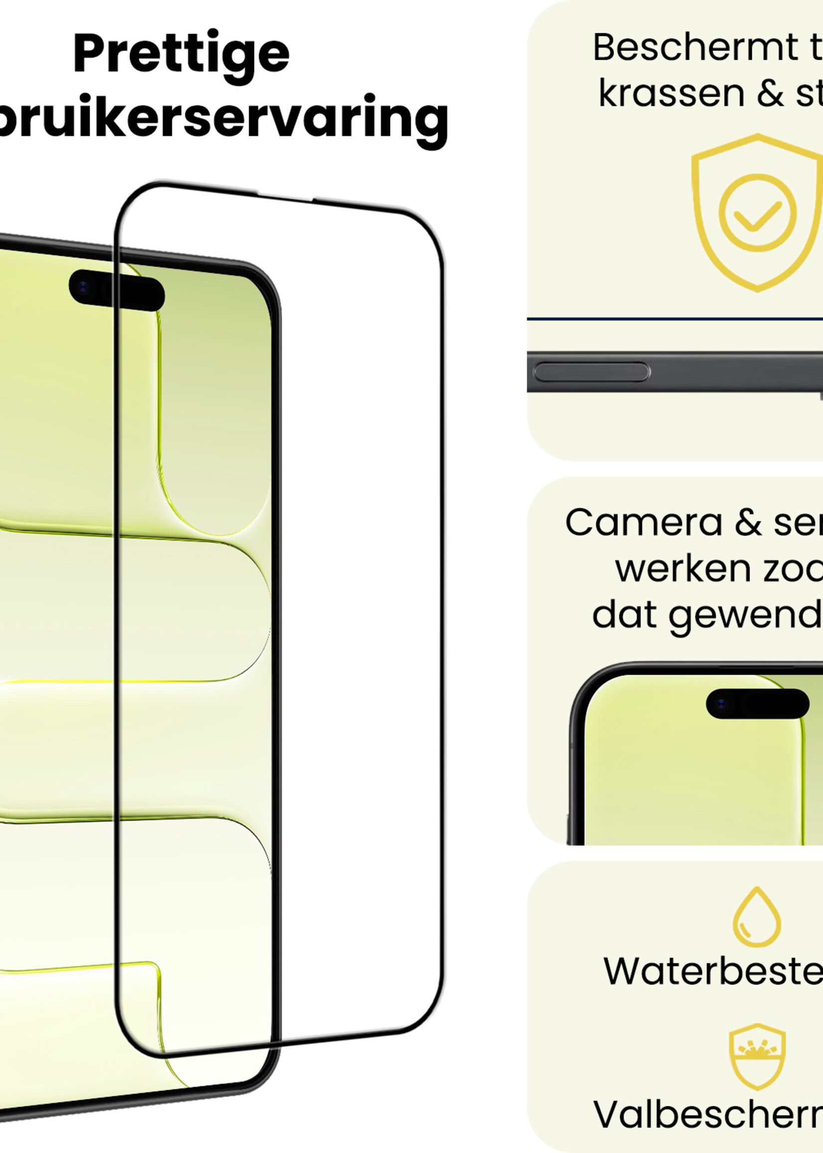 LUQ LUQ iPhone Air Screenprotector Met Installatieframe - 2 PACK