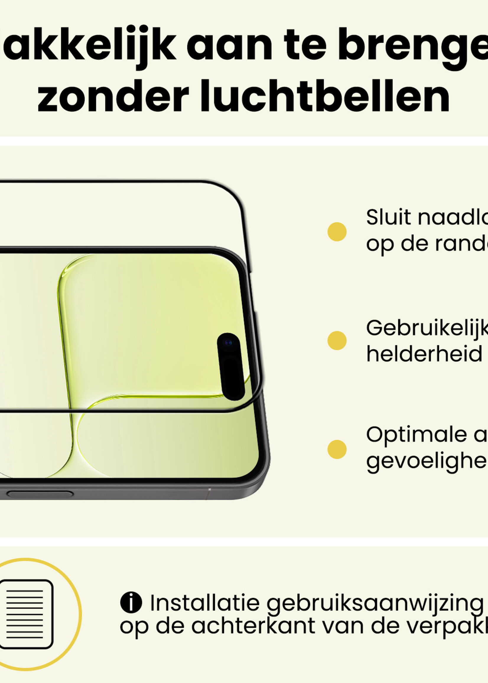 LUQ LUQ iPhone Air Screenprotector Met Installatieframe - 3 PACK