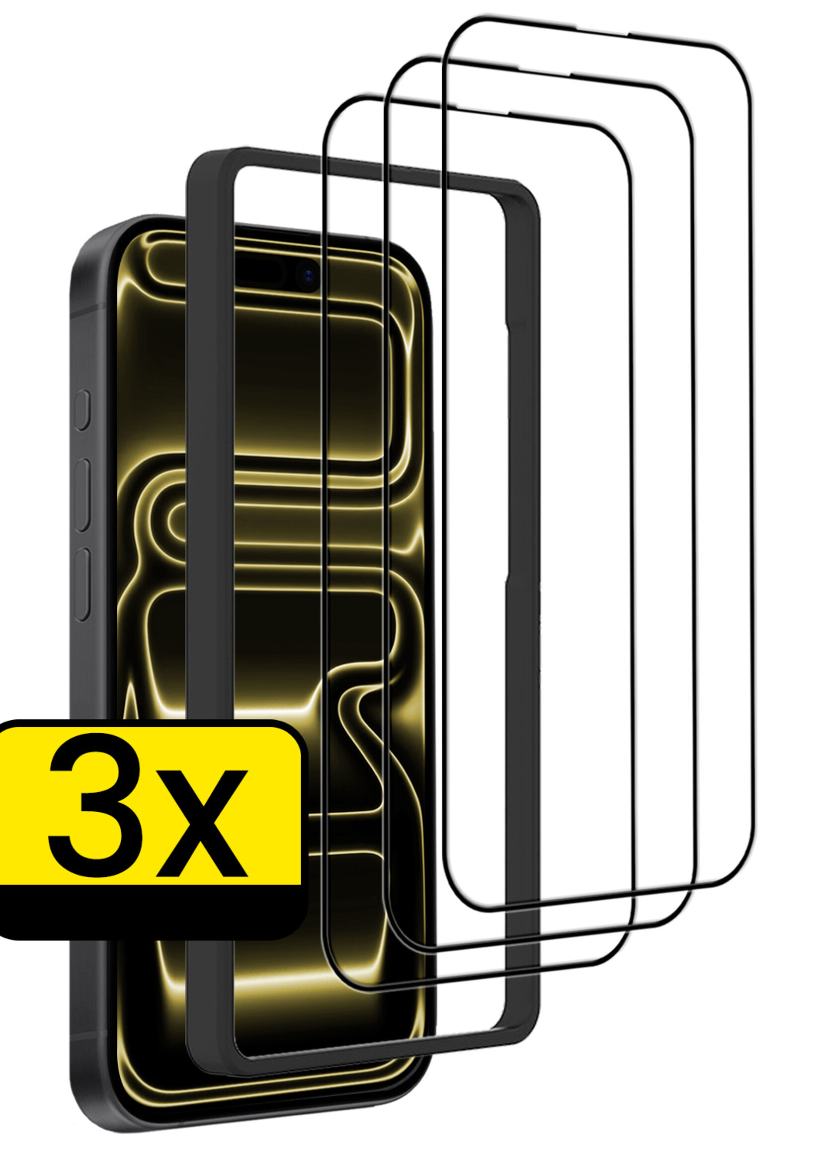 LUQ LUQ iPhone 17 Pro Max Screenprotector Met Installatieframe - 3 PACK