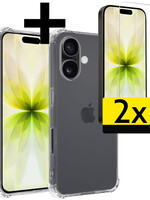 LUQ LUQ iPhone 17 Hoesje Shockproof Met 2x Screenprotector Met Dichte Notch