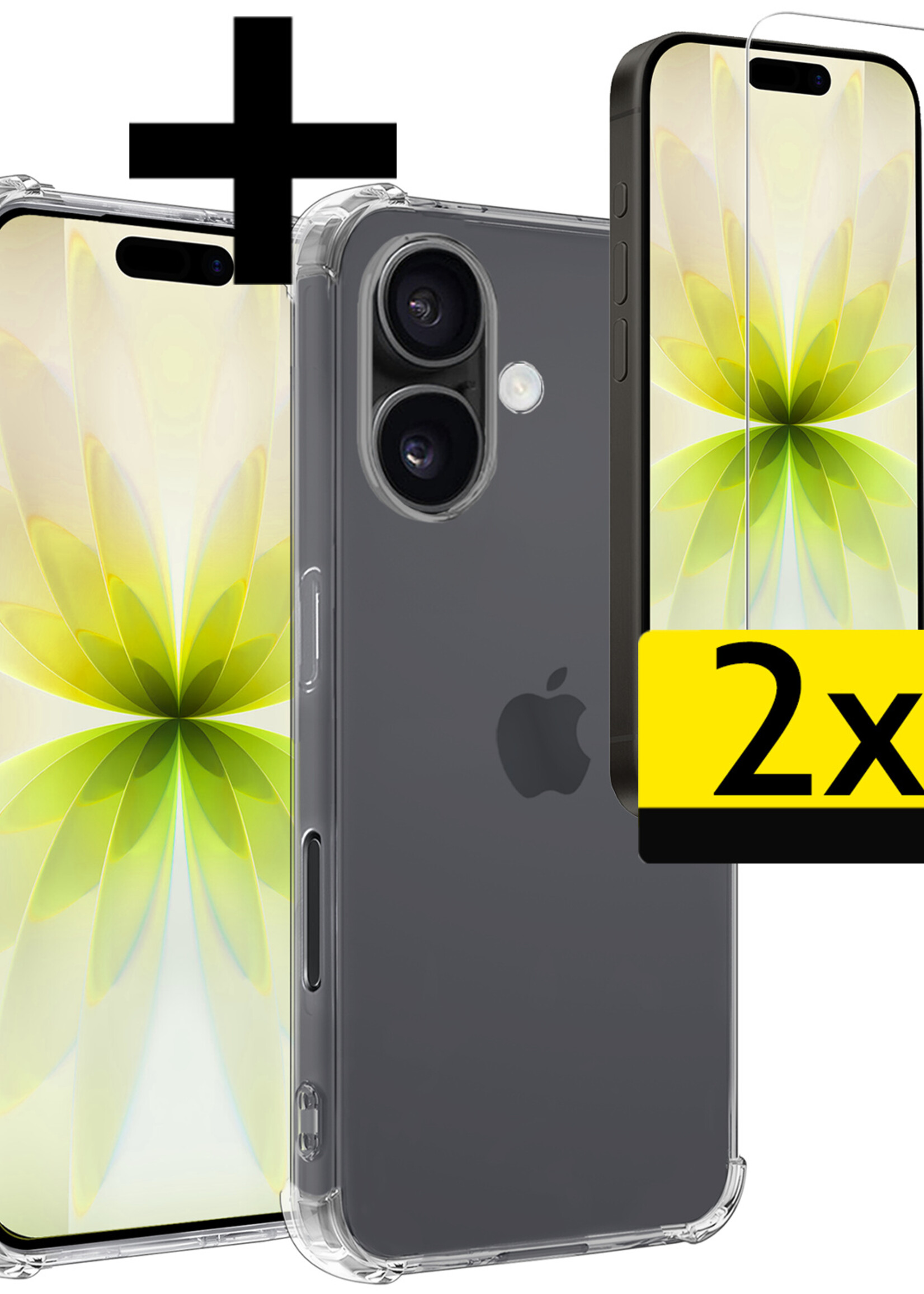 LUQ LUQ iPhone 17 Hoesje Shockproof Met 2x Screenprotector Met Dichte Notch