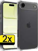 LUQ LUQ iPhone Air Hoesje Shockproof - Transparant - 2 PACK