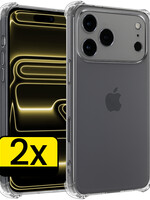 LUQ LUQ iPhone 17 Pro Max Hoesje Shockproof - Transparant - 2 PACK