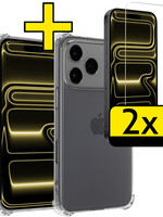 LUQ LUQ iPhone 17 Pro Max Hoesje Shockproof Met 2x Screenprotector Met Dichte Notch