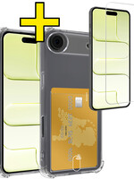 LUQ LUQ iPhone Air Hoesje Pashouder Met Screenprotector