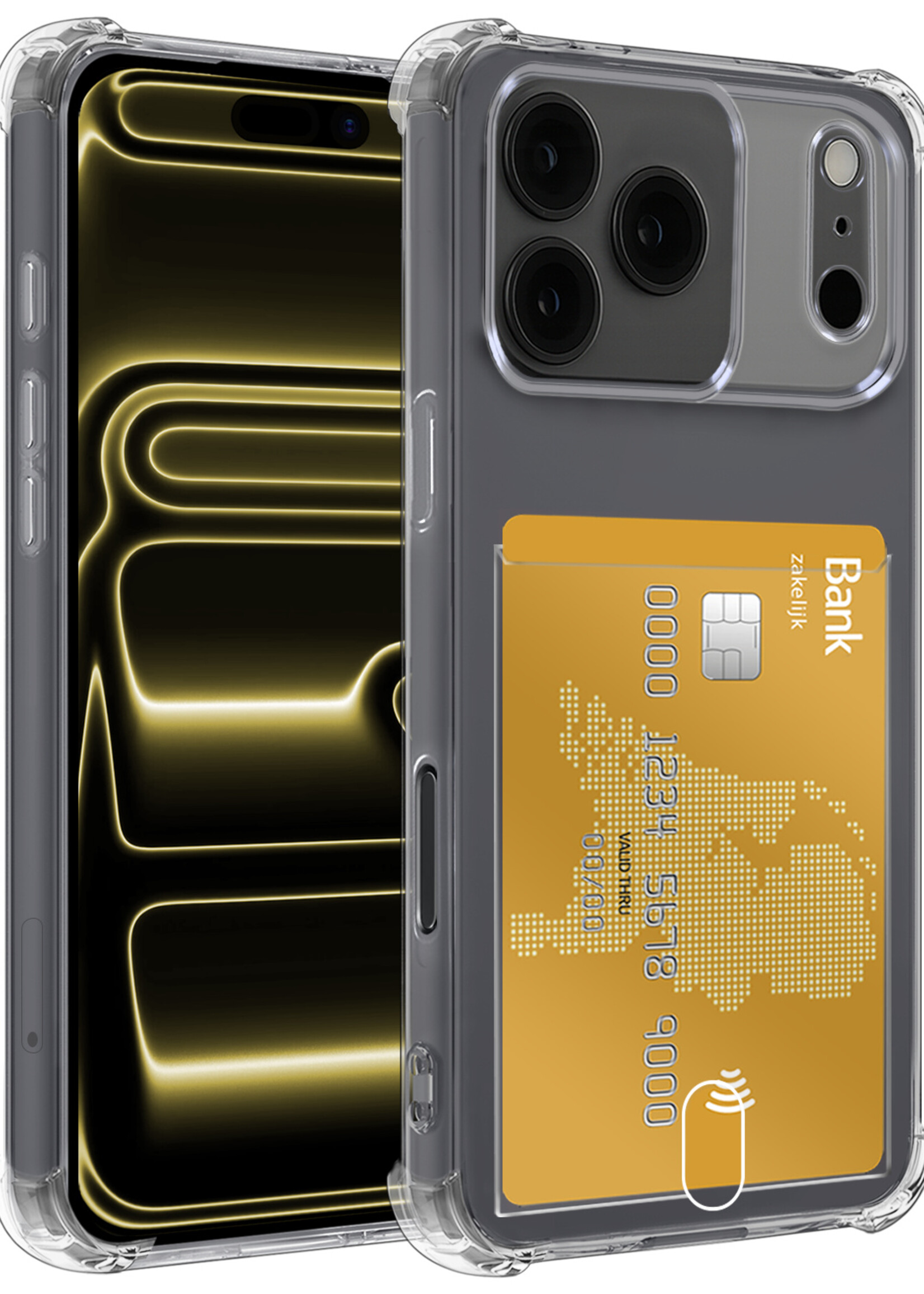 LUQ LUQ iPhone 17 Pro Hoesje Pashouder