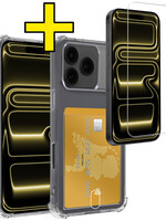 LUQ LUQ iPhone 17 Pro Max Hoesje Pashouder Met Screenprotector