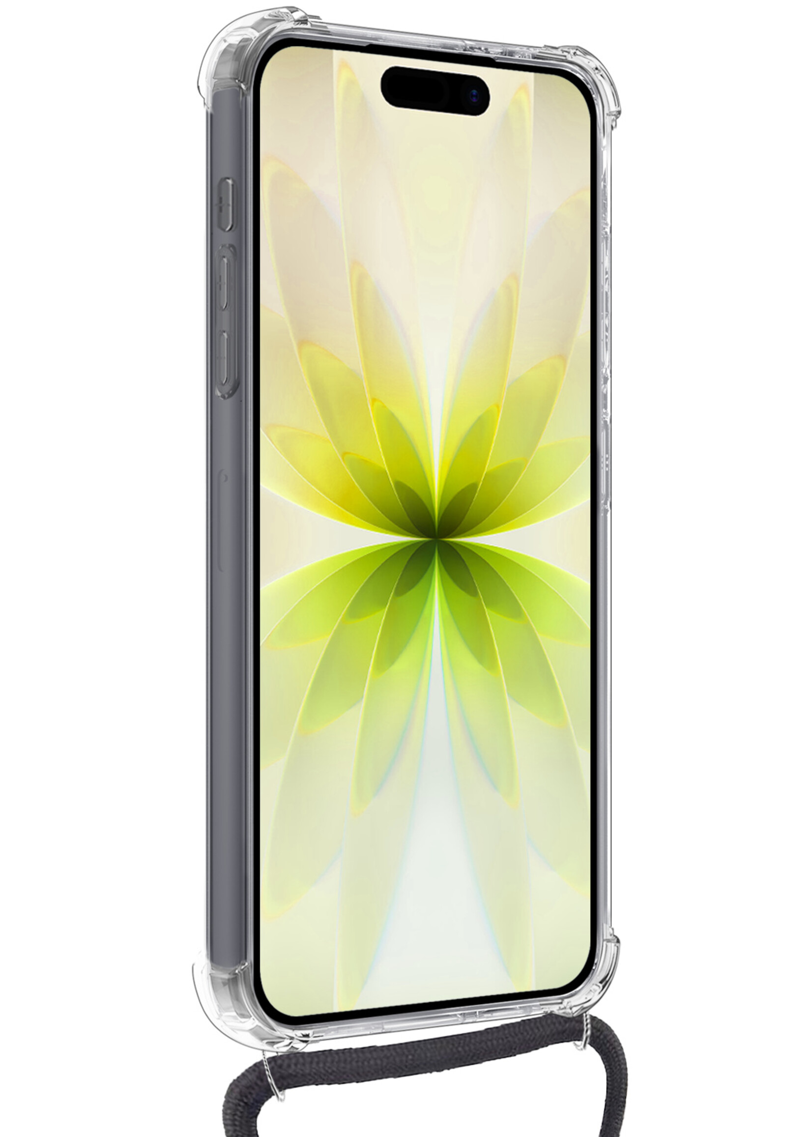 LUQ LUQ iPhone 17 Hoesje Pashouder met Koord Met Screenprotector