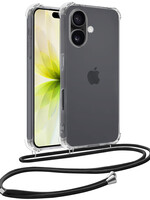 LUQ LUQ iPhone 17 Hoesje Transparant Shockproof Met Zwart Koord