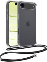 LUQ LUQ iPhone Air Hoesje Transparant Shockproof Met Zwart Koord