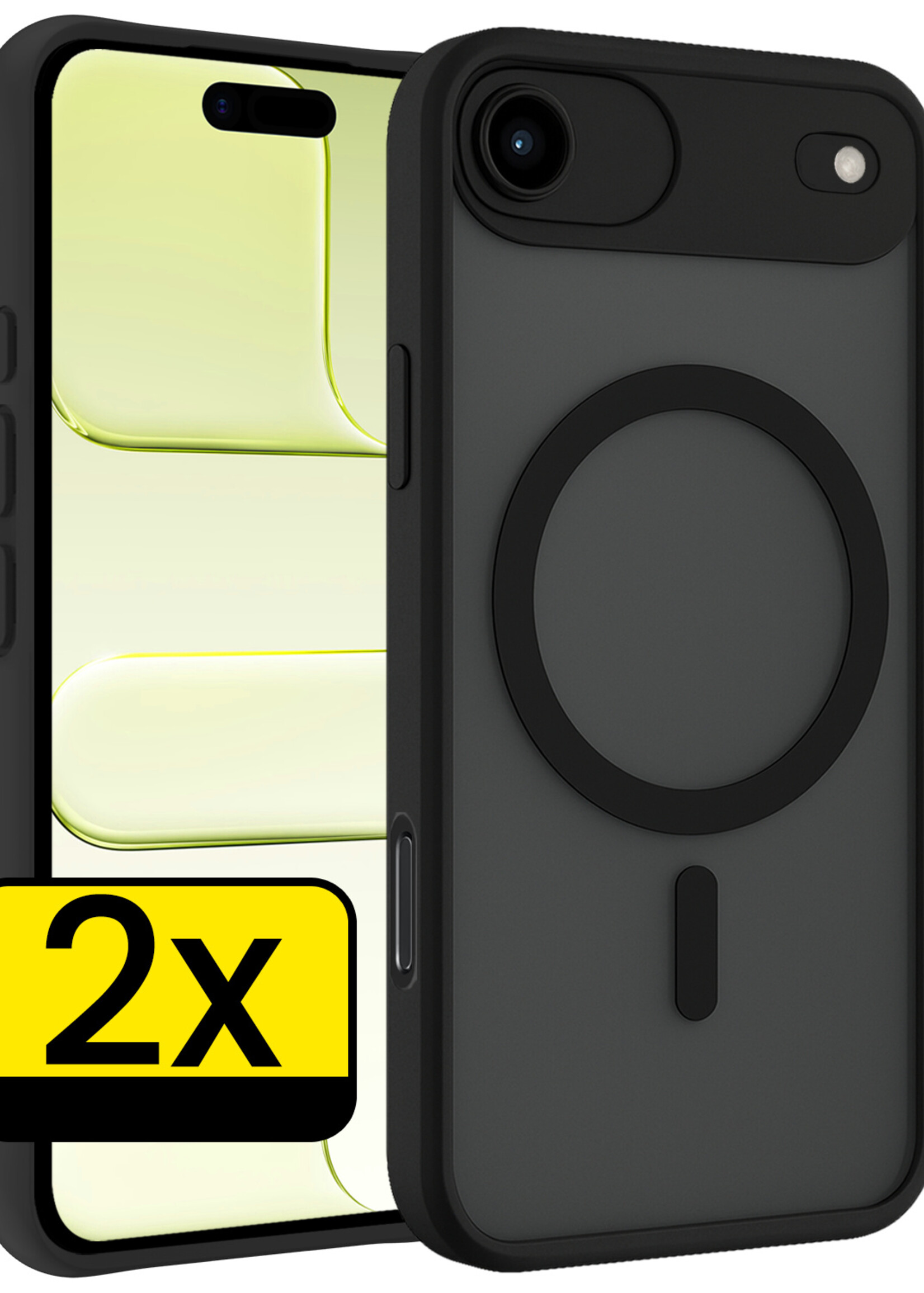 LUQ LUQ iPhone Air Magsafe Hoesje - Zwart - 2 PACK