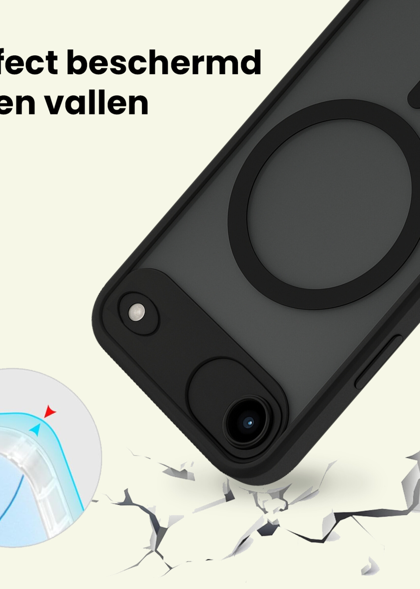 LUQ LUQ iPhone Air Magsafe Hoesje - Zwart - 2 PACK