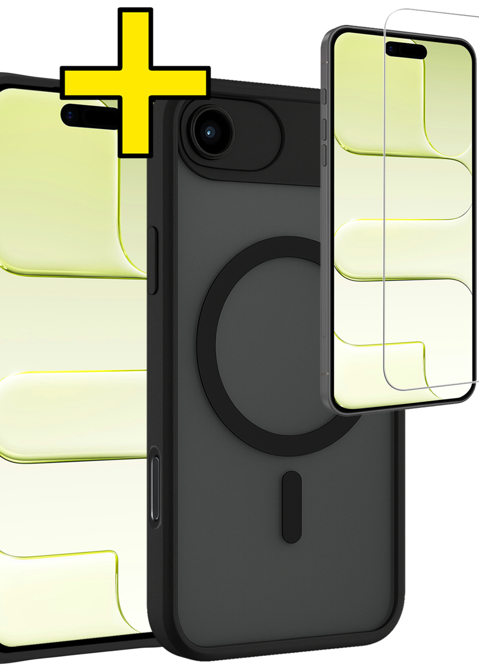 LUQ LUQ iPhone Air Magsafe Hoesje Zwart Met Screenprotector