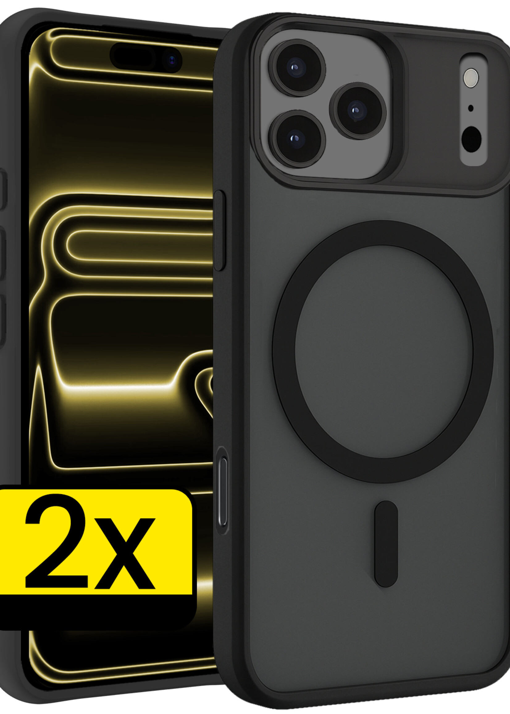 LUQ LUQ iPhone 17 Pro Max Magsafe Hoesje - Zwart - 2 PACK