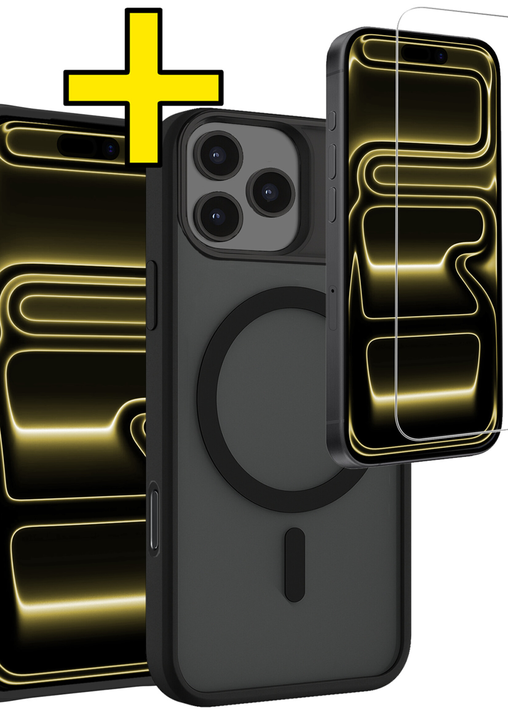 LUQ LUQ iPhone 17 Pro Max Magsafe Hoesje Zwart Met Screenprotector