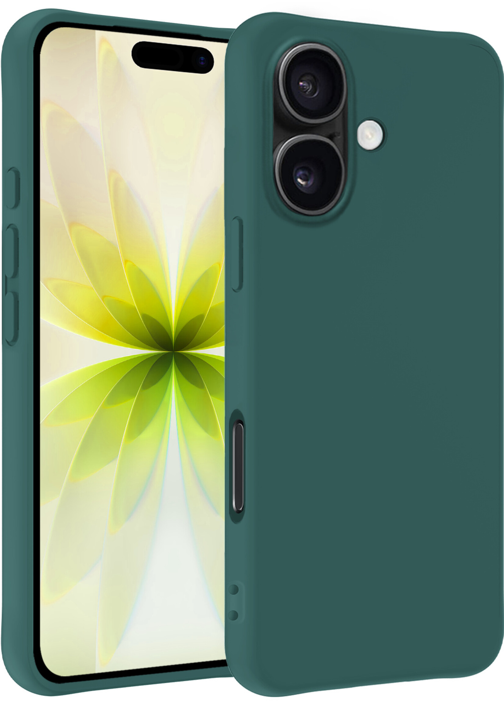 LUQ LUQ iPhone 17 Hoesje Siliconen - Donkergroen