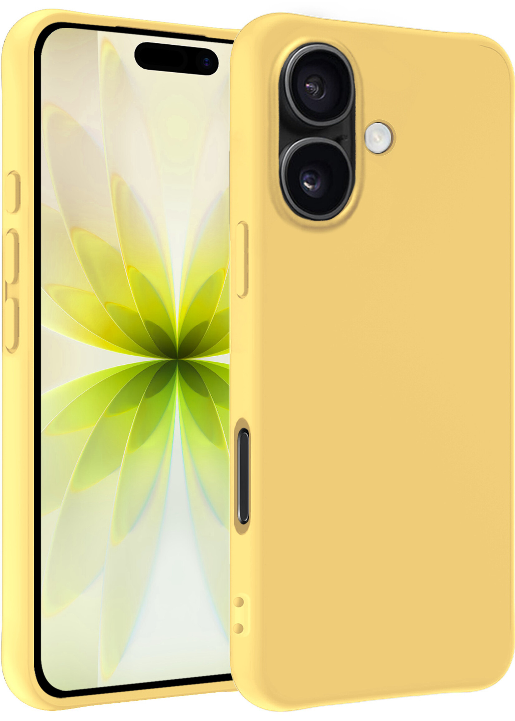 LUQ LUQ iPhone 17 Hoesje Siliconen - Geel