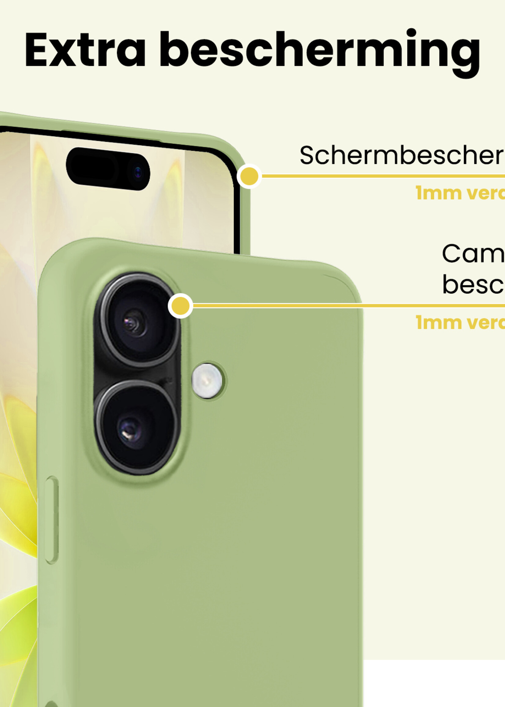 LUQ LUQ iPhone 17 Hoesje Siliconen - Groen