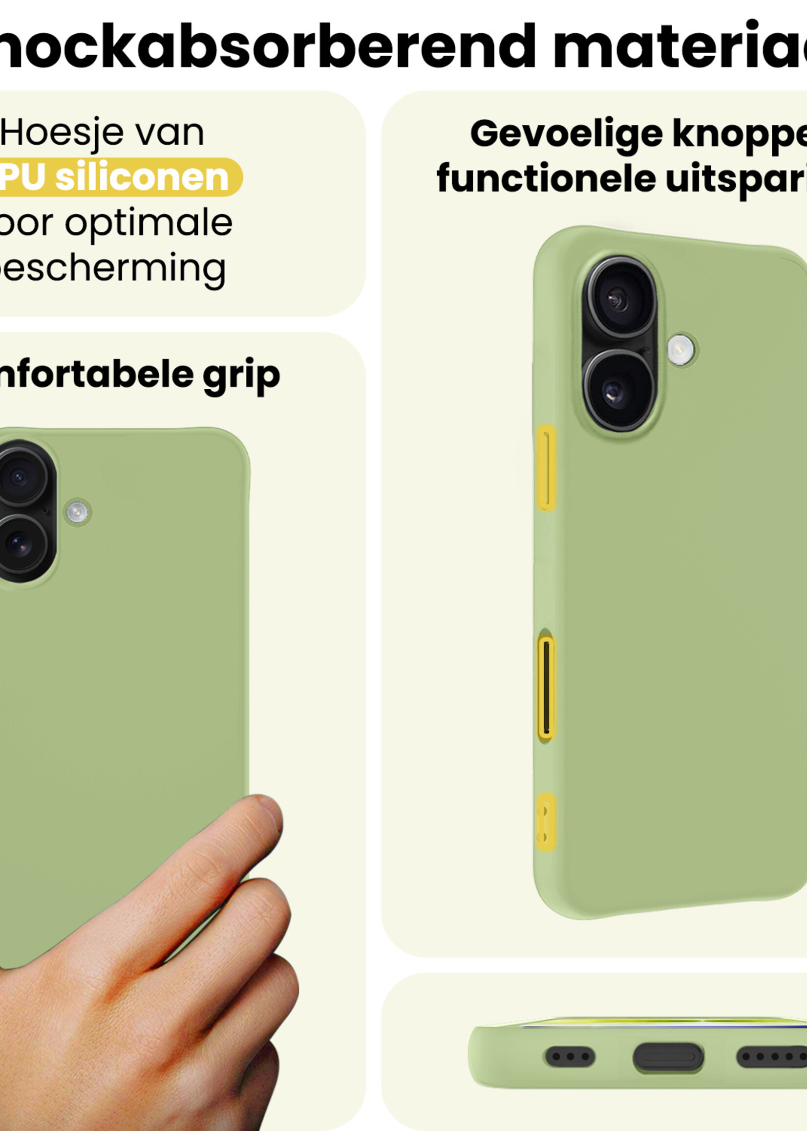 LUQ LUQ iPhone 17 Hoesje Siliconen - Groen