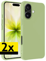 LUQ LUQ iPhone 17 Hoesje Siliconen - Groen - 2 PACK