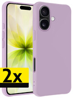 LUQ LUQ iPhone 17 Hoesje Siliconen - Lila - 2 PACK