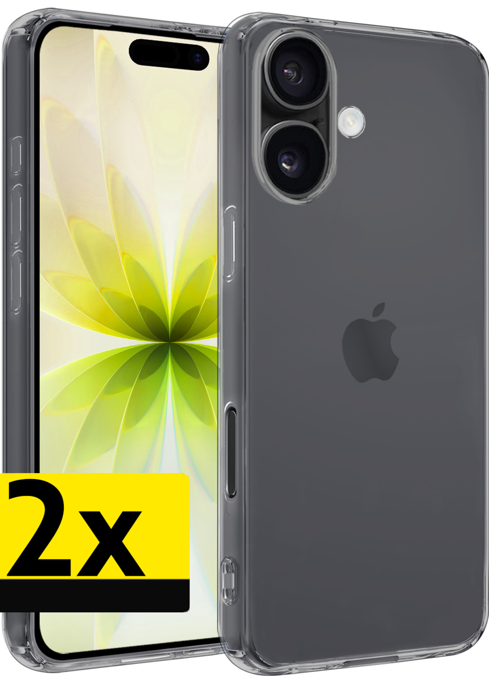 LUQ LUQ iPhone 17 Hoesje Siliconen - Transparant - 2 PACK