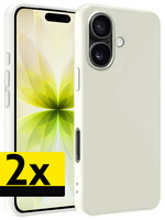 LUQ LUQ iPhone 17 Hoesje Siliconen - Wit - 2 PACK