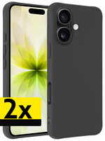 LUQ LUQ iPhone 17 Hoesje Siliconen - Zwart - 2 PACK