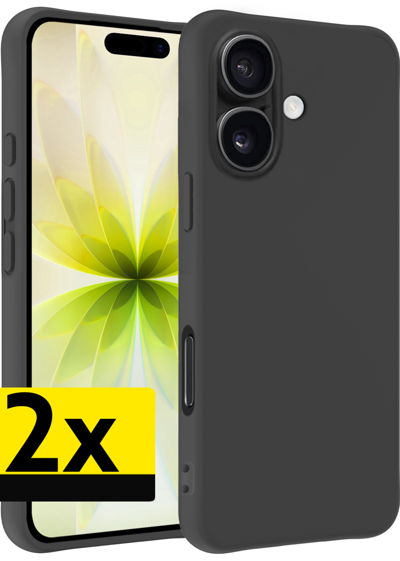 LUQ LUQ iPhone 17 Hoesje Siliconen - Zwart - 2 PACK