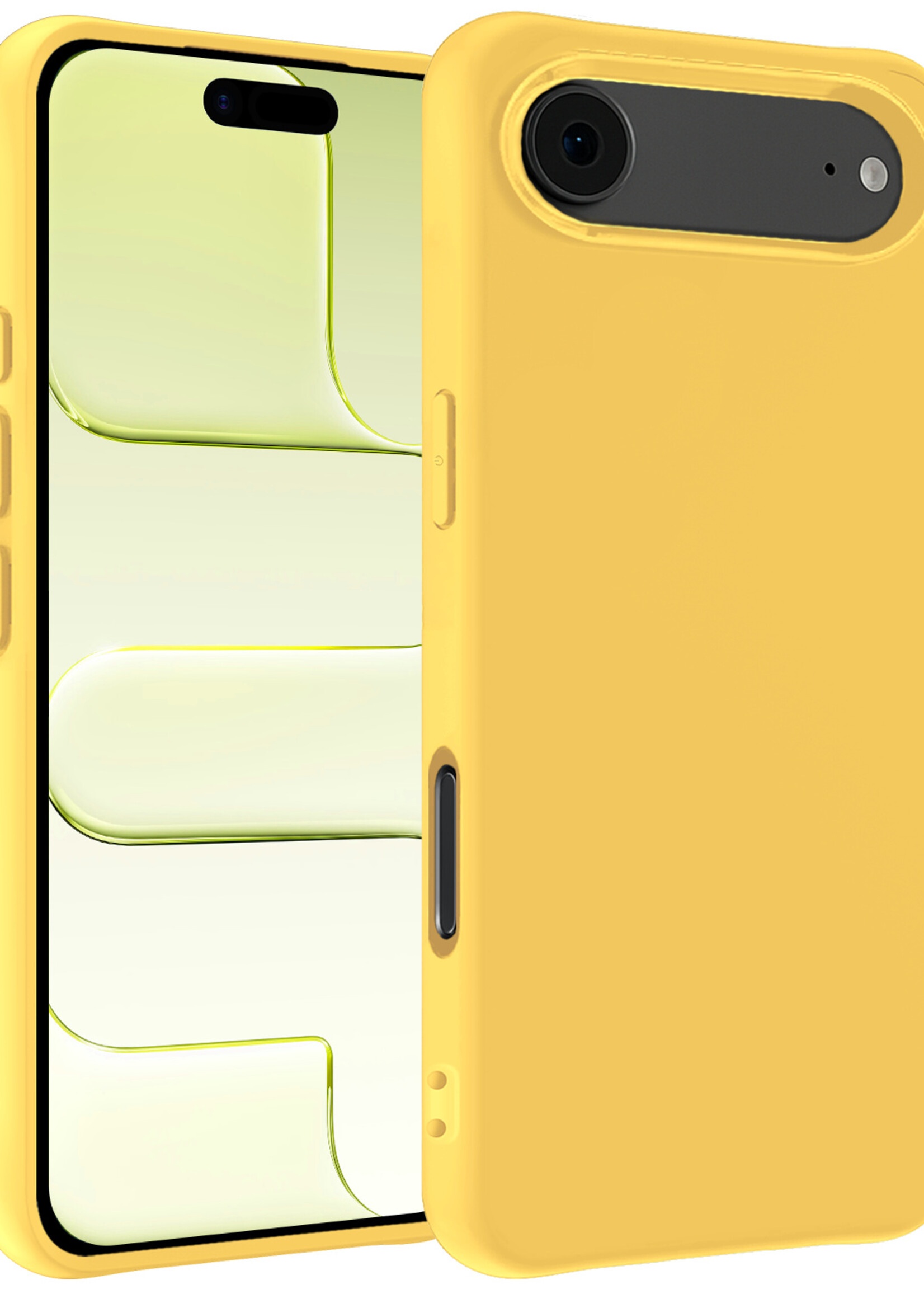 LUQ LUQ iPhone Air Hoesje Siliconen - Geel