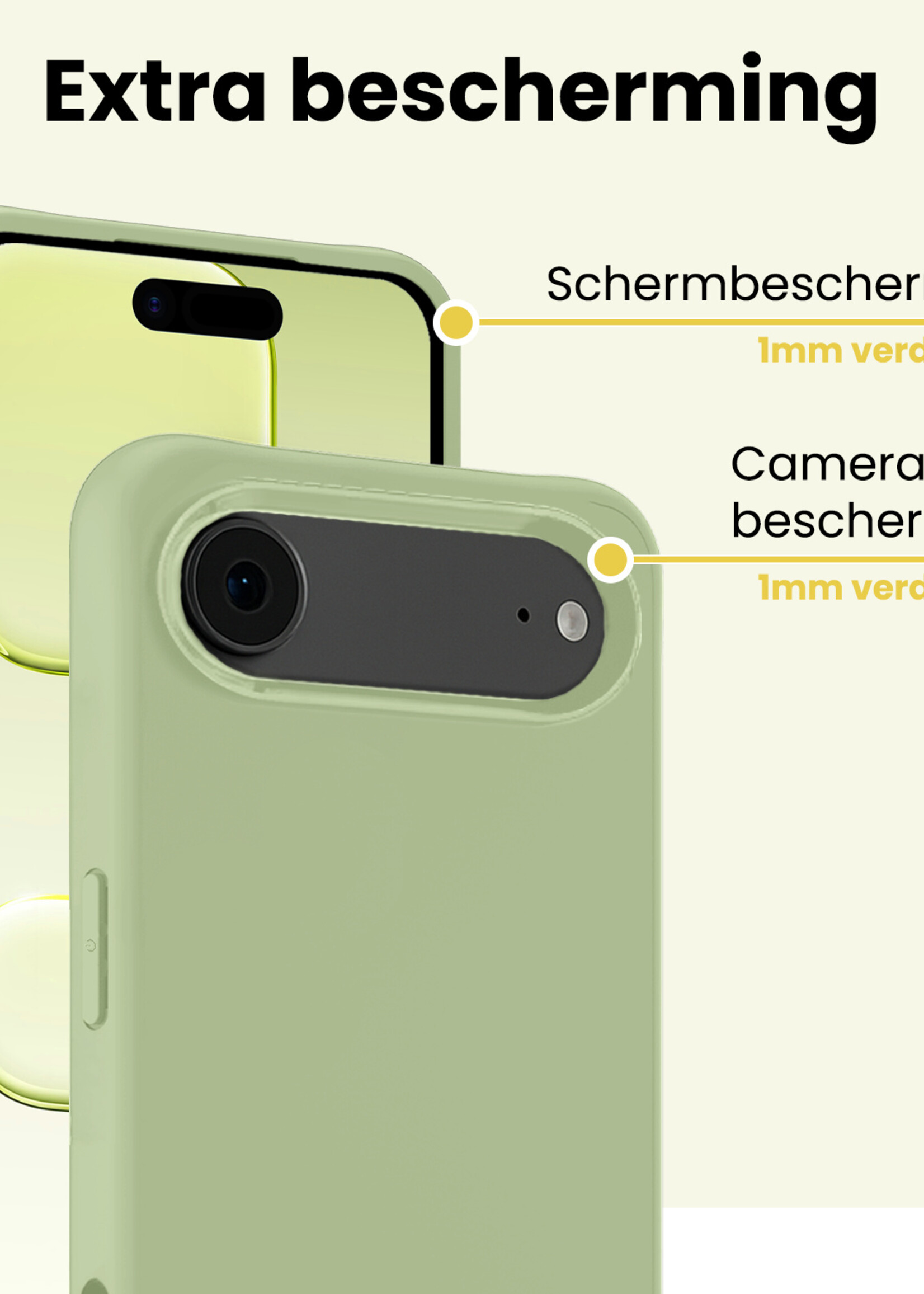 LUQ LUQ iPhone Air Hoesje Siliconen - Groen