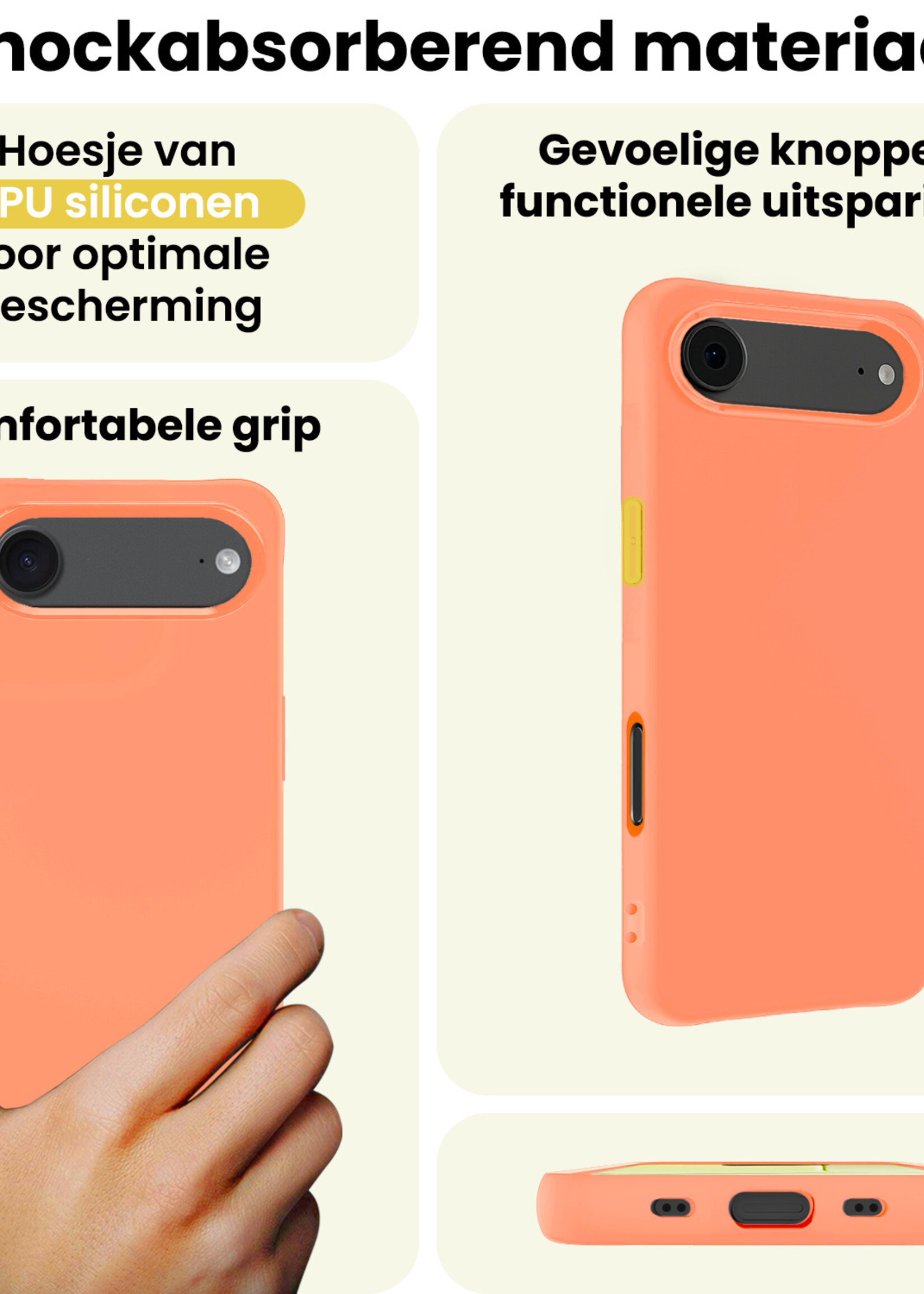 LUQ LUQ iPhone Air Hoesje Siliconen - Perzik