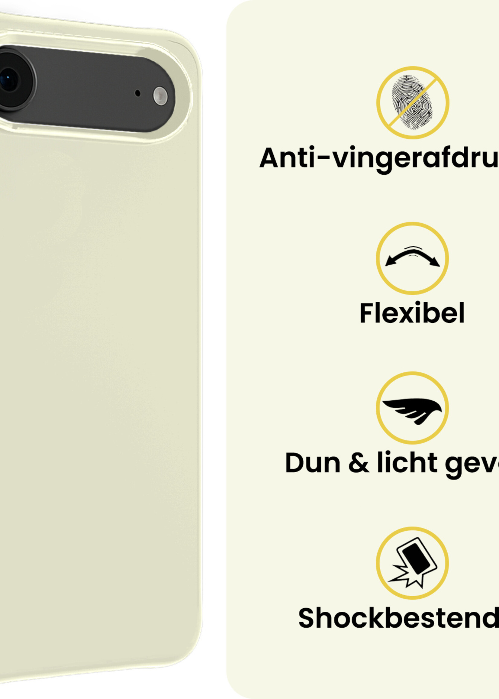 LUQ LUQ iPhone Air Hoesje Siliconen - Wit