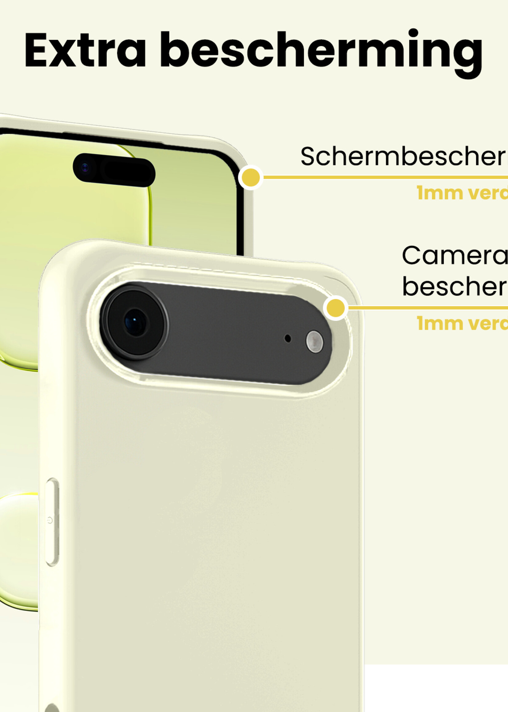 LUQ LUQ iPhone Air Hoesje Siliconen - Wit