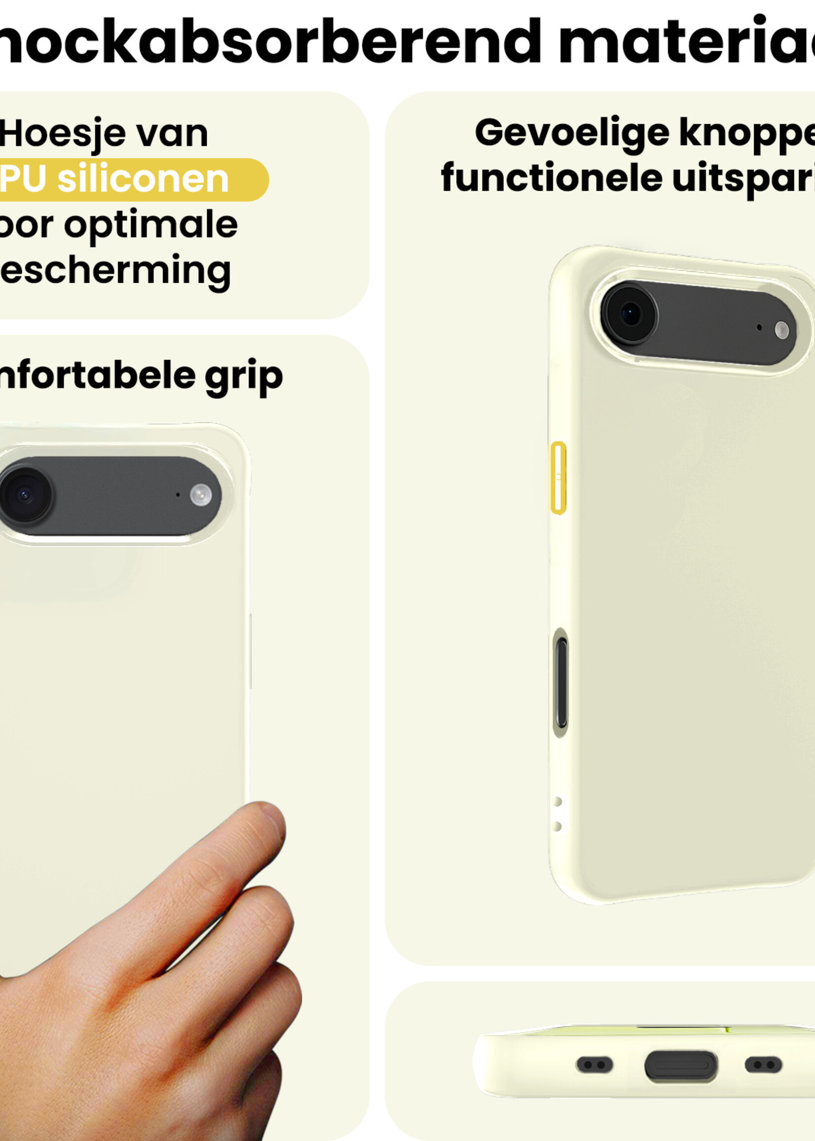 LUQ LUQ iPhone Air Hoesje Siliconen - Wit