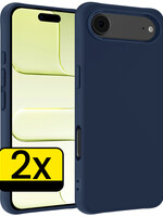 LUQ LUQ iPhone Air Hoesje Siliconen - Donkerblauw - 2 PACK