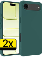 LUQ LUQ iPhone Air Hoesje Siliconen - Donkergroen - 2 PACK