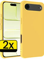 LUQ LUQ iPhone Air Hoesje Siliconen - Geel - 2 PACK