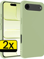 LUQ LUQ iPhone Air Hoesje Siliconen - Groen - 2 PACK