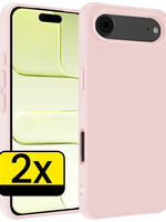 LUQ LUQ iPhone Air Hoesje Siliconen - Lichtroze - 2 PACK